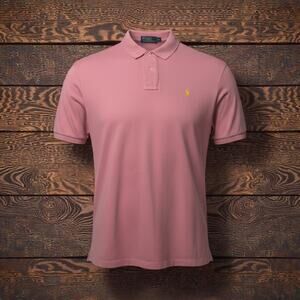 Polo Ralph Lauren Men’s Pink Short Sleeve Polo Shirt Classic Fit Size XL